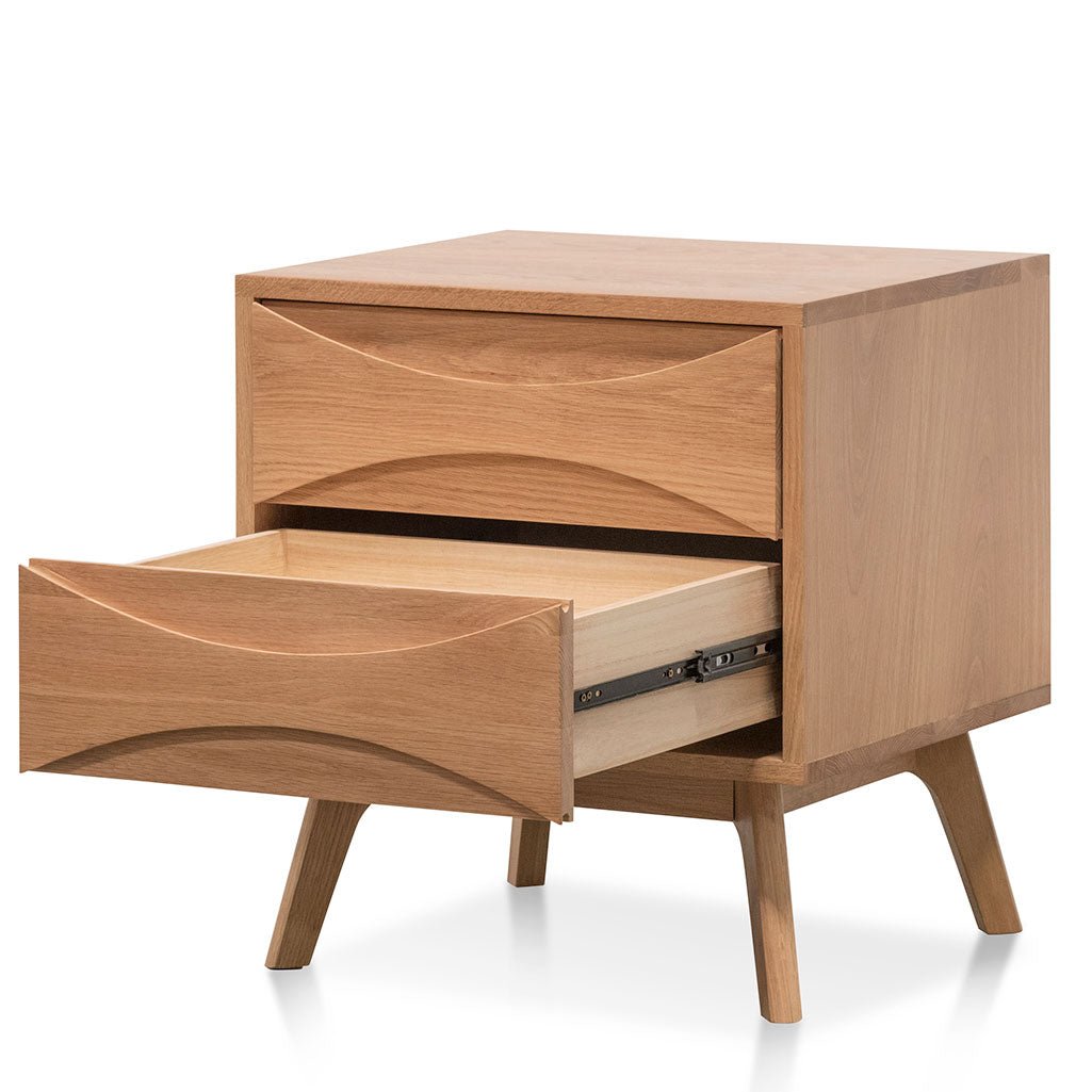 Mabel 2 Drawer Bedside Table - Natural - Bedside Tables