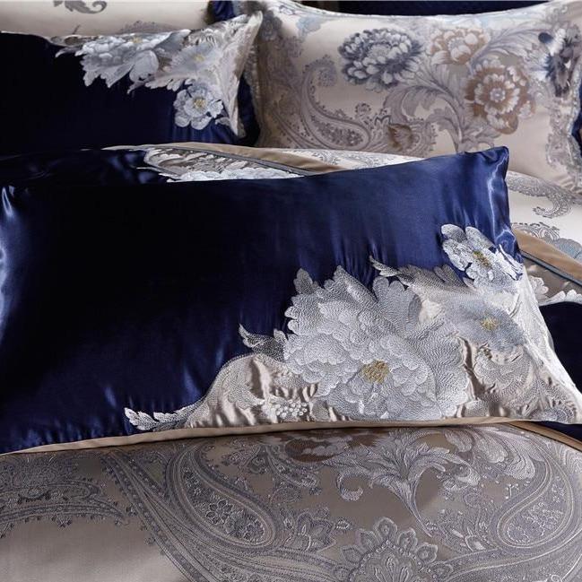 Majestic Blue Duvet Cover Set (1000 TC) - Duvet Covers