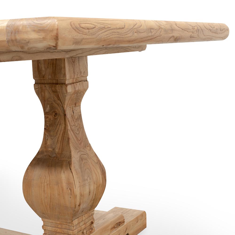 Mark Reclaimed Ash Wood Dining Table 1.98m - Rustic Natural - Dining Tables