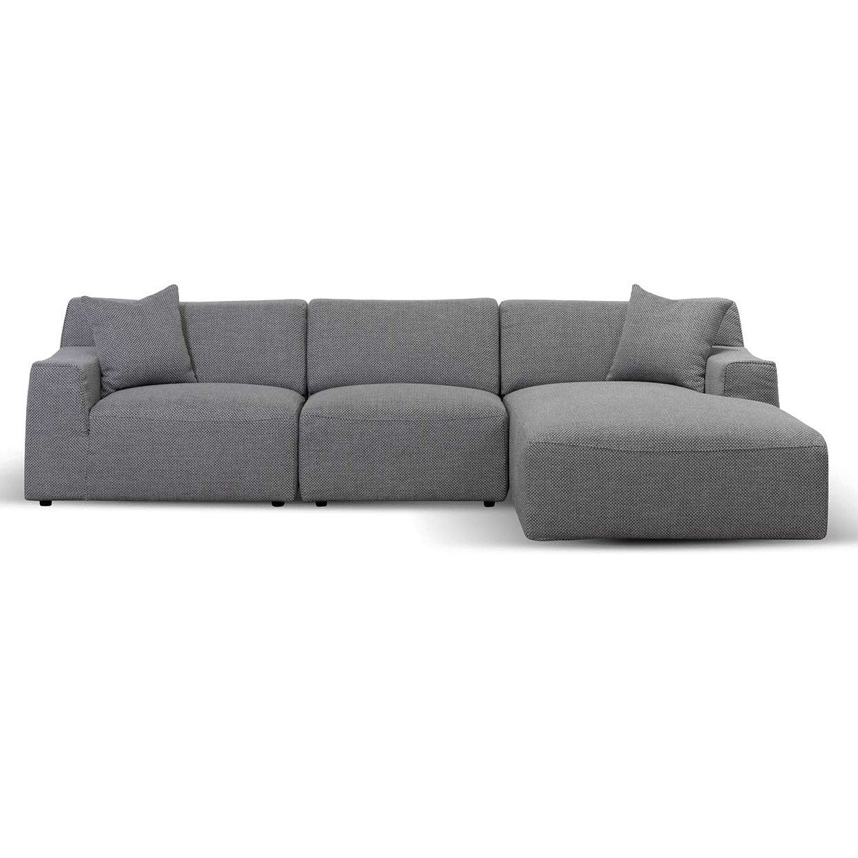 Mason 3S Right Chaise Sofa - Noble Grey - Sofas