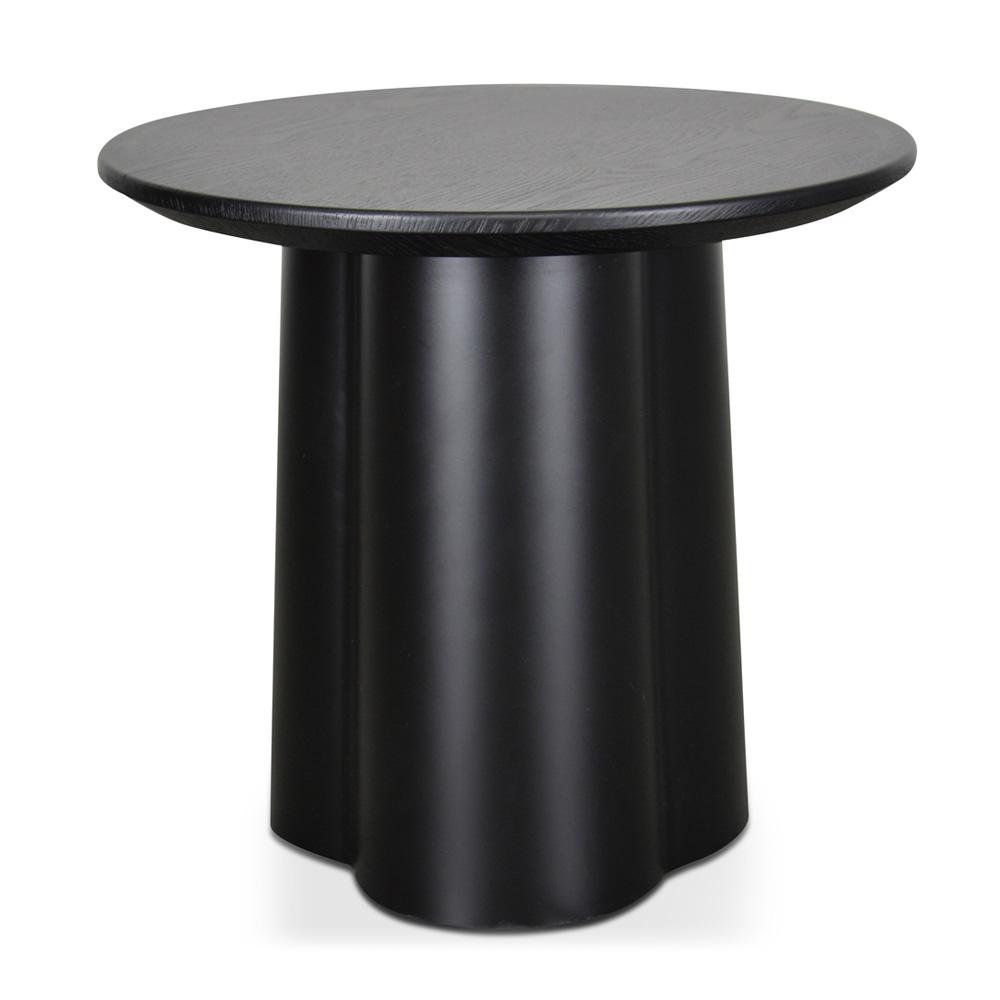 Maya Round Side Table - Full Black - Bedside Tables