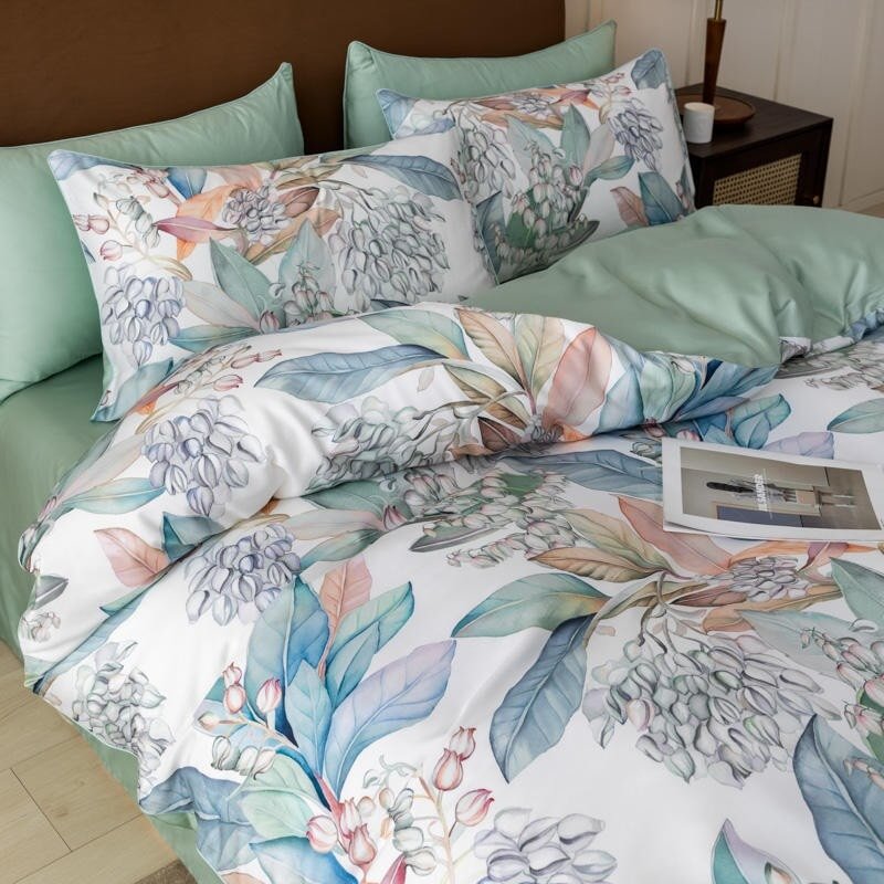 Meadowsweet Duvet Cover Set (Egyptian Cotton, 500 TC) - Duvet Covers