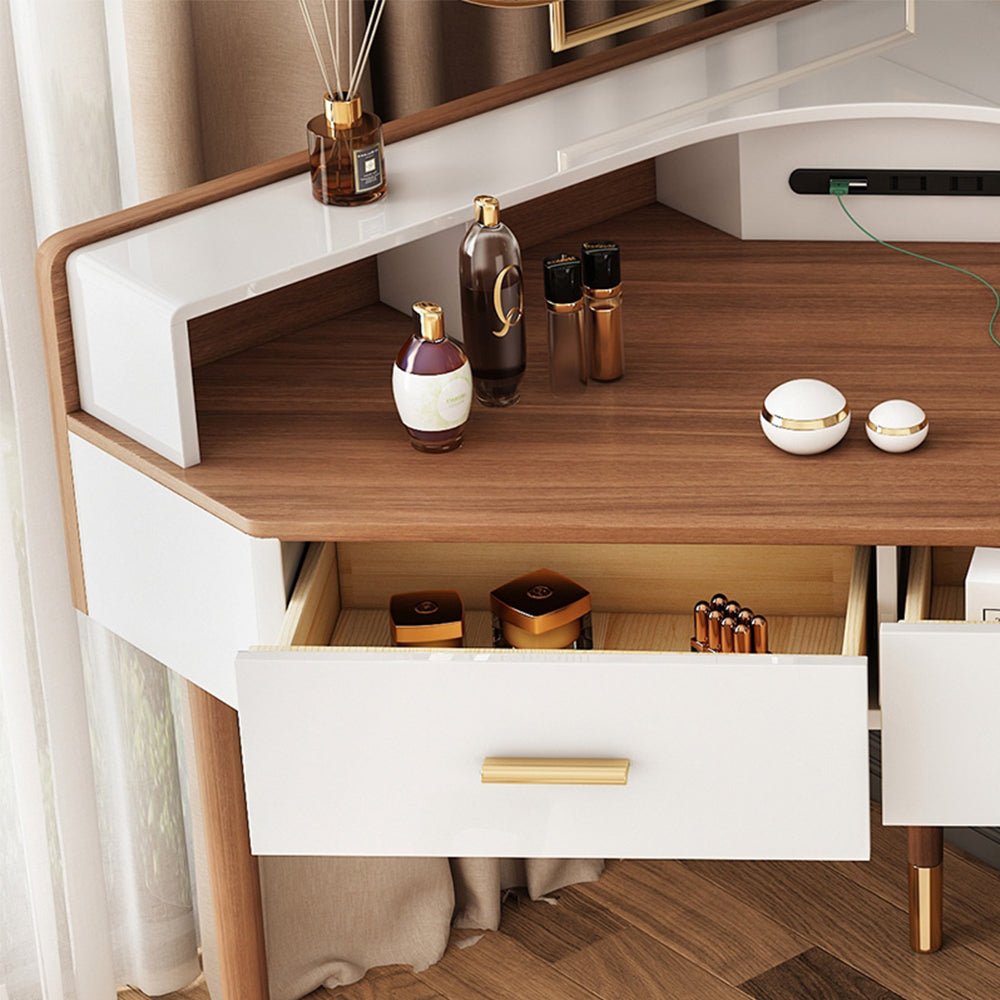 Meera Make Up Vanity / LED Lighting - Ashwood Veneer - Make-Up Vanity