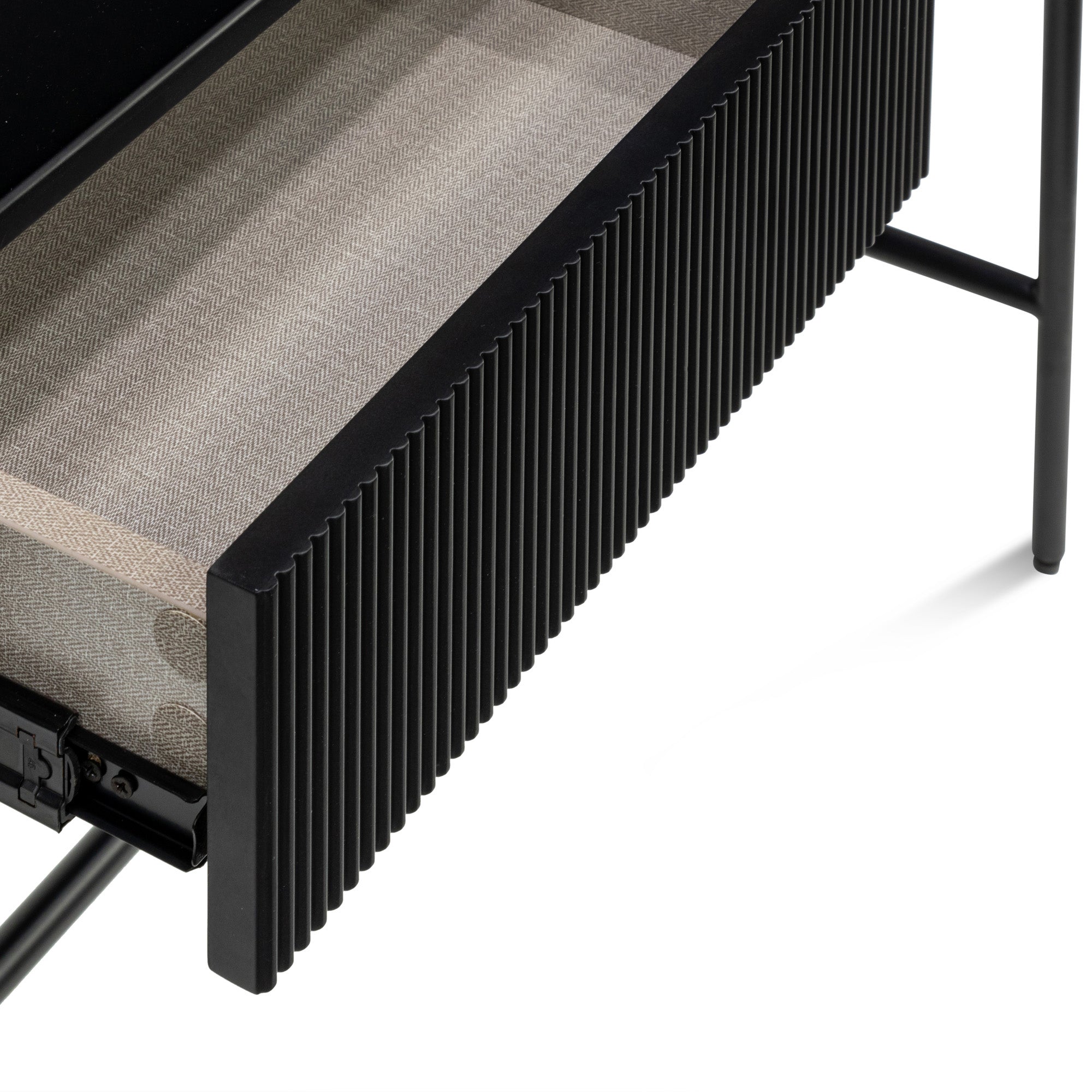 Melina Stone Top Console Table - Black - Console