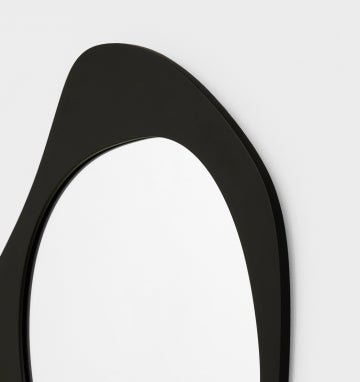 Milani 65cm Abstract Mirror - Black - Mirror