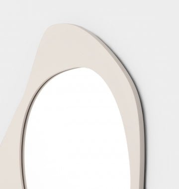 Milani 65cm Abstract Mirror - Sand - Mirror