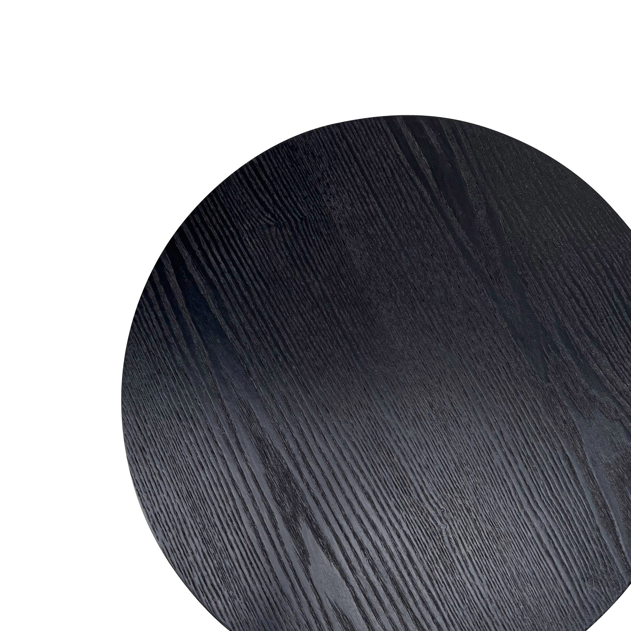 Milani Round Side Table - Full Black - Bedside Tables