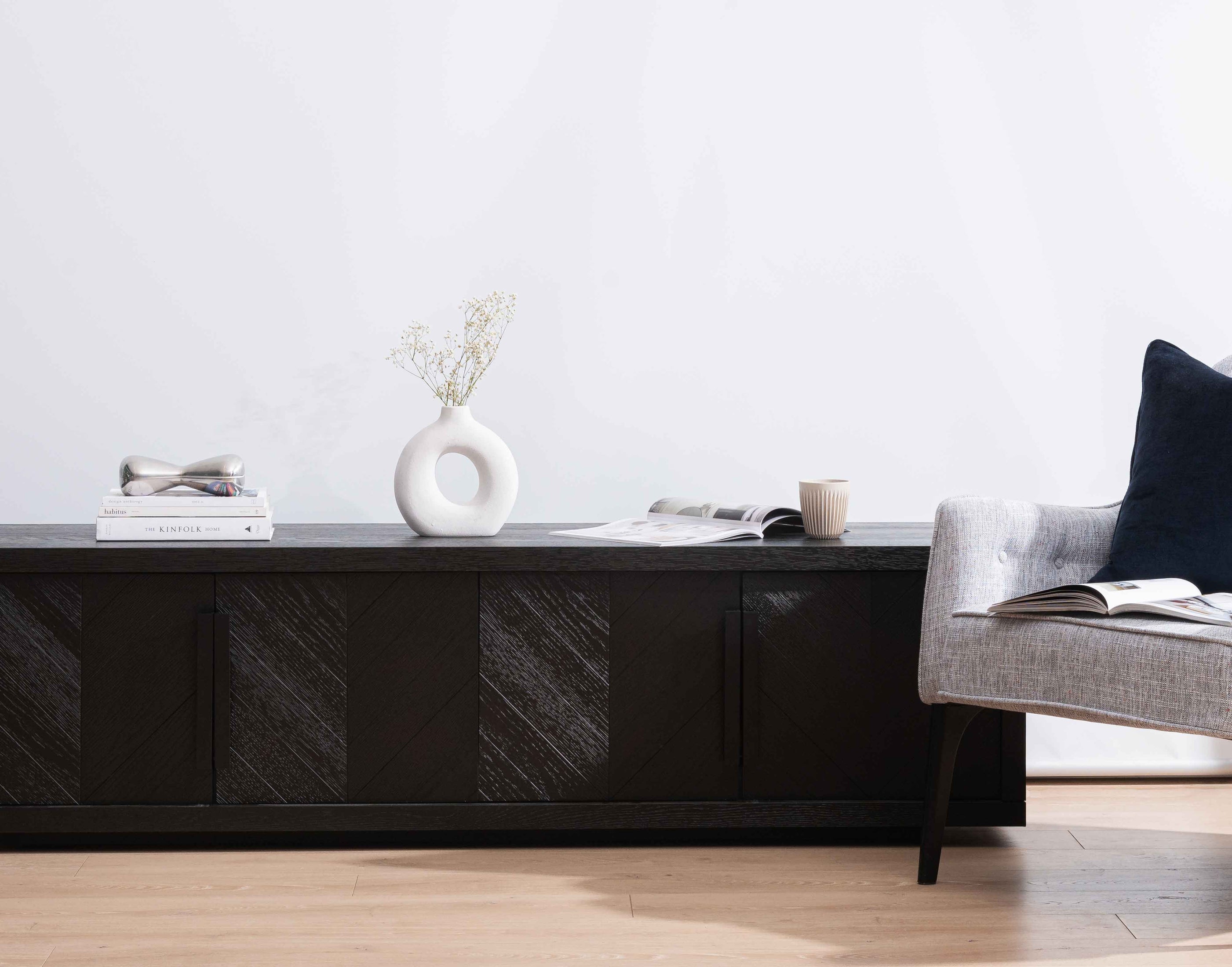 Miranda TV Entertainment Unit - Textured Espresso Black - TV Units