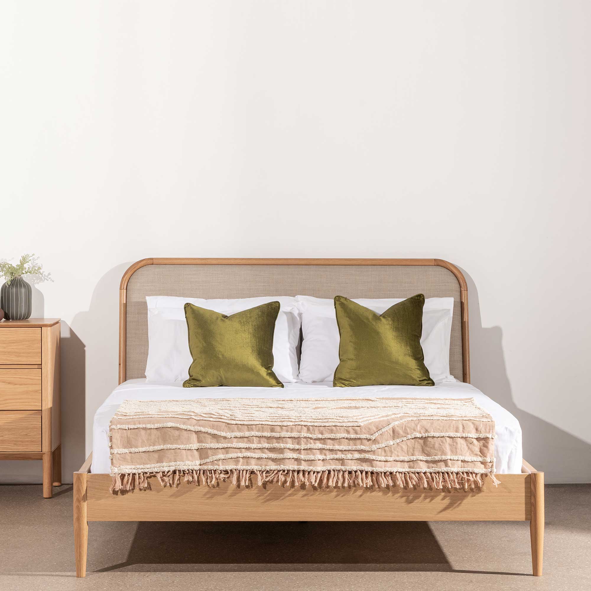Mondo Queen Bed Frame - Natural Rattan - Beds
