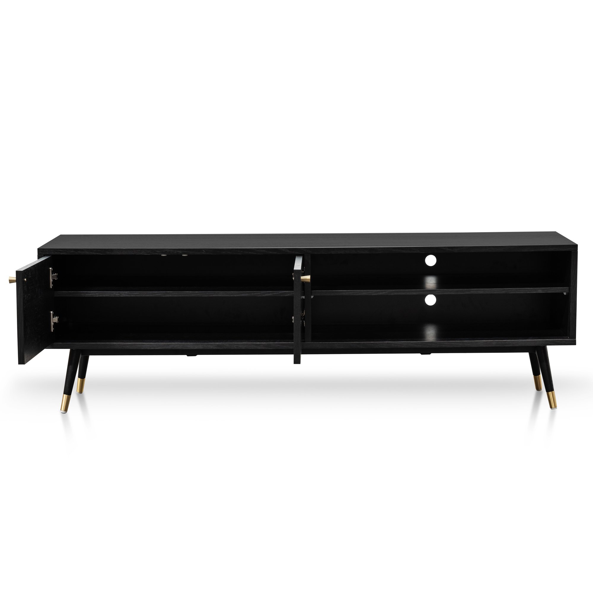 Nia Black Wooden TV Entertainment Unit - TV Units