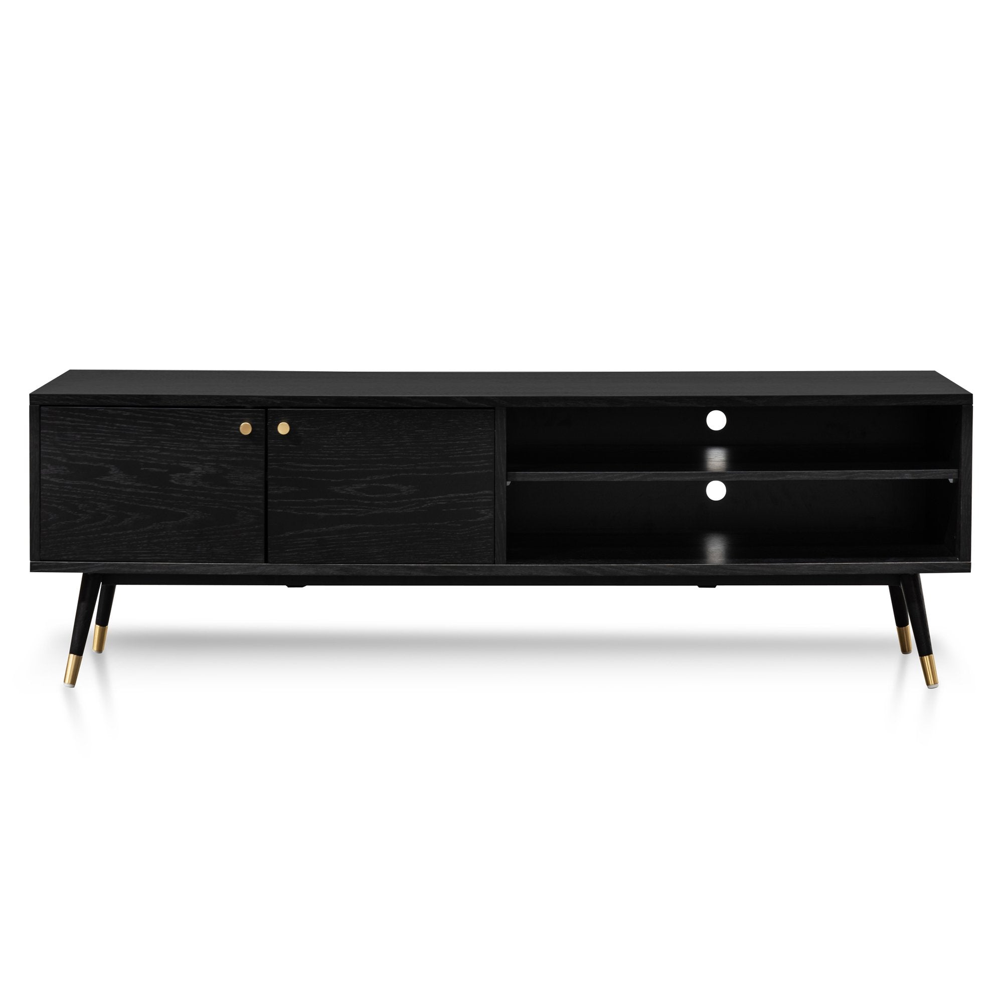 Nia Black Wooden TV Entertainment Unit - TV Units