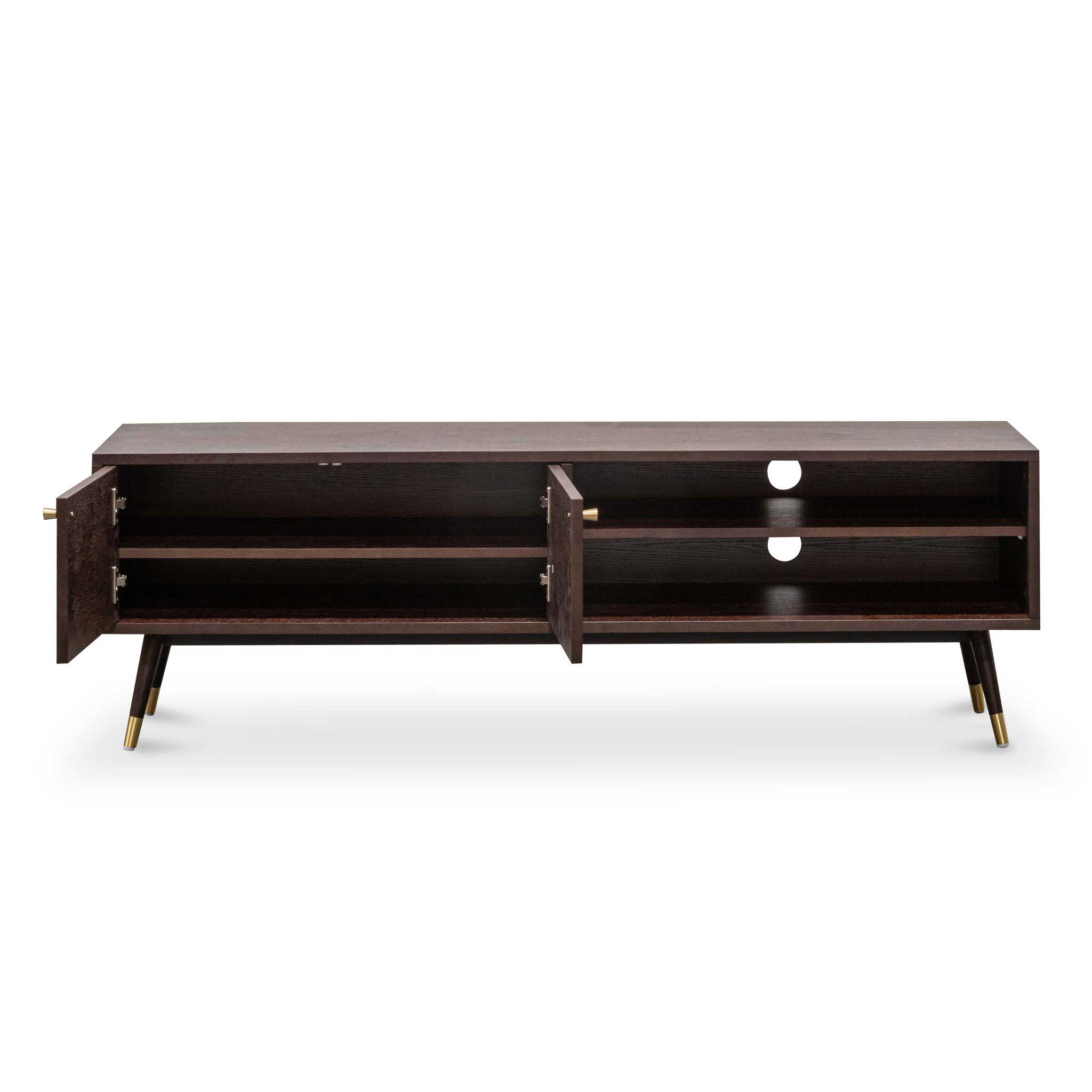 Nia Wooden TV Entertainment Unit - Walnut - TV Units