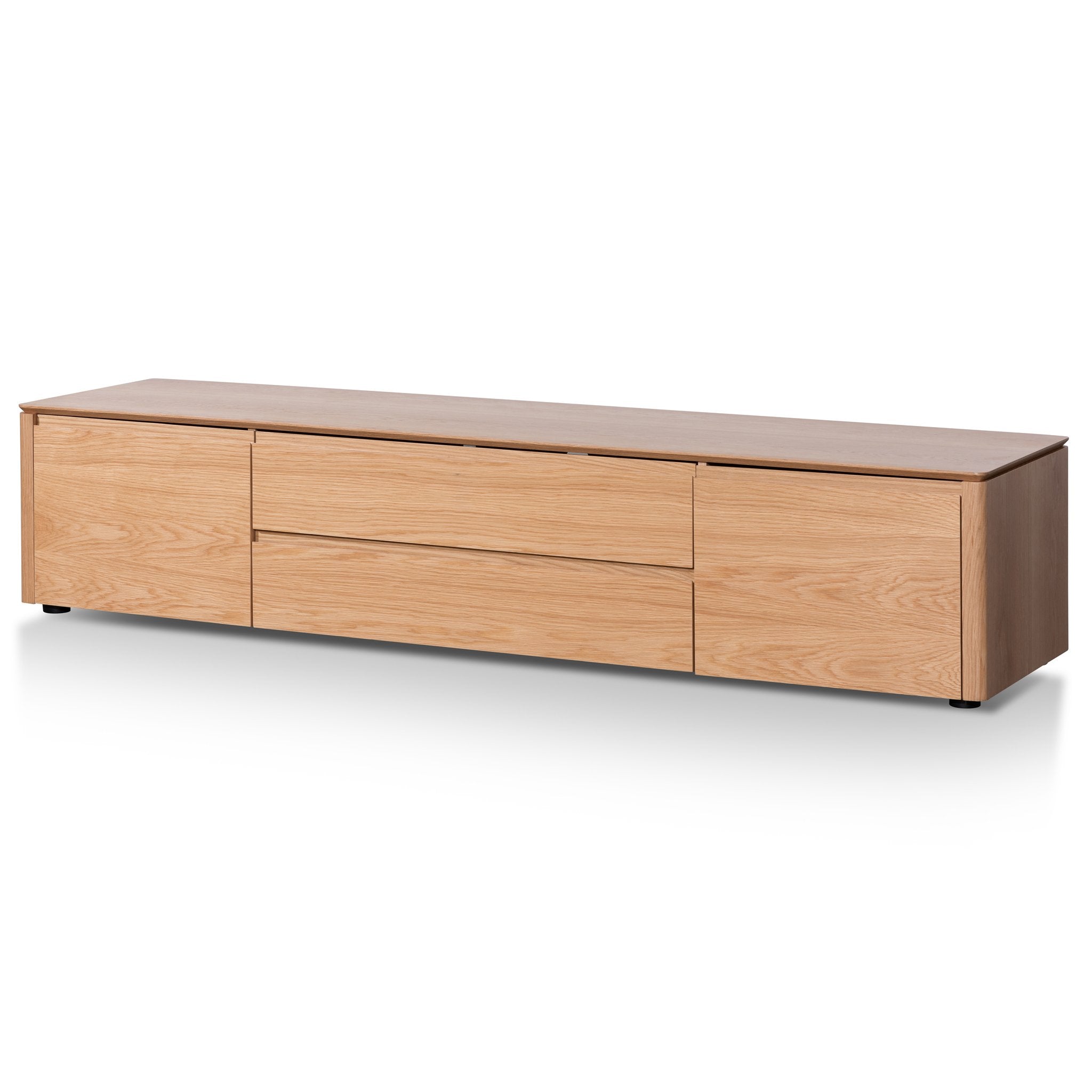 Nolan Entertainment TV Unit with Middle Drawer - Oak Veneer - TV Units