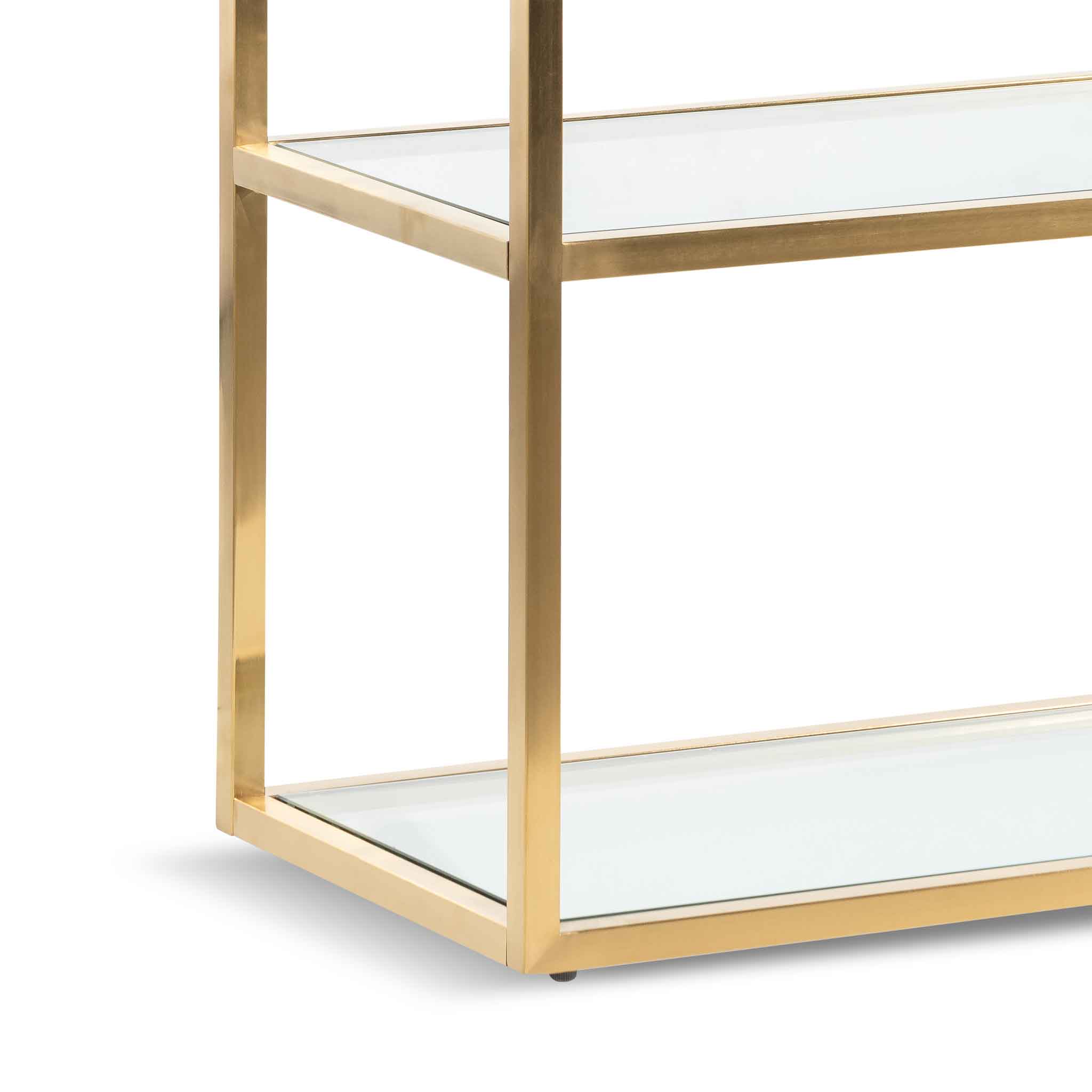 Noora Glass Console Table - Gold Base - Console