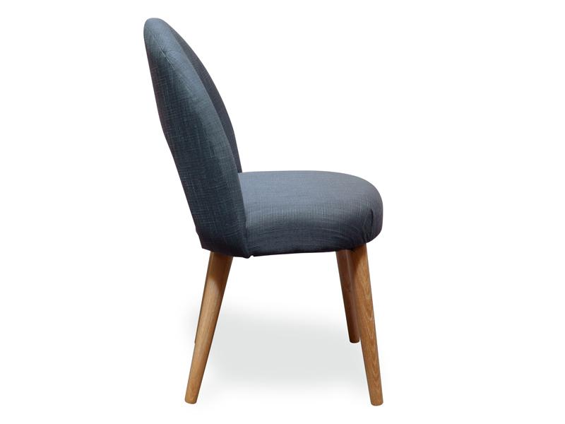Oliver Upholstered Dining Chair - Steel Fabric - Dining Chairs