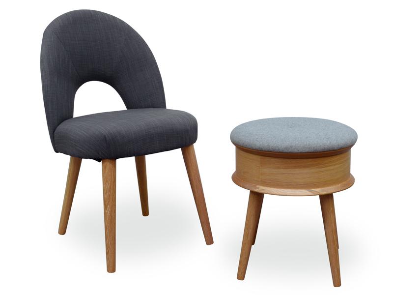 Oliver Upholstered Dining Chair - Steel Fabric - Dining Chairs
