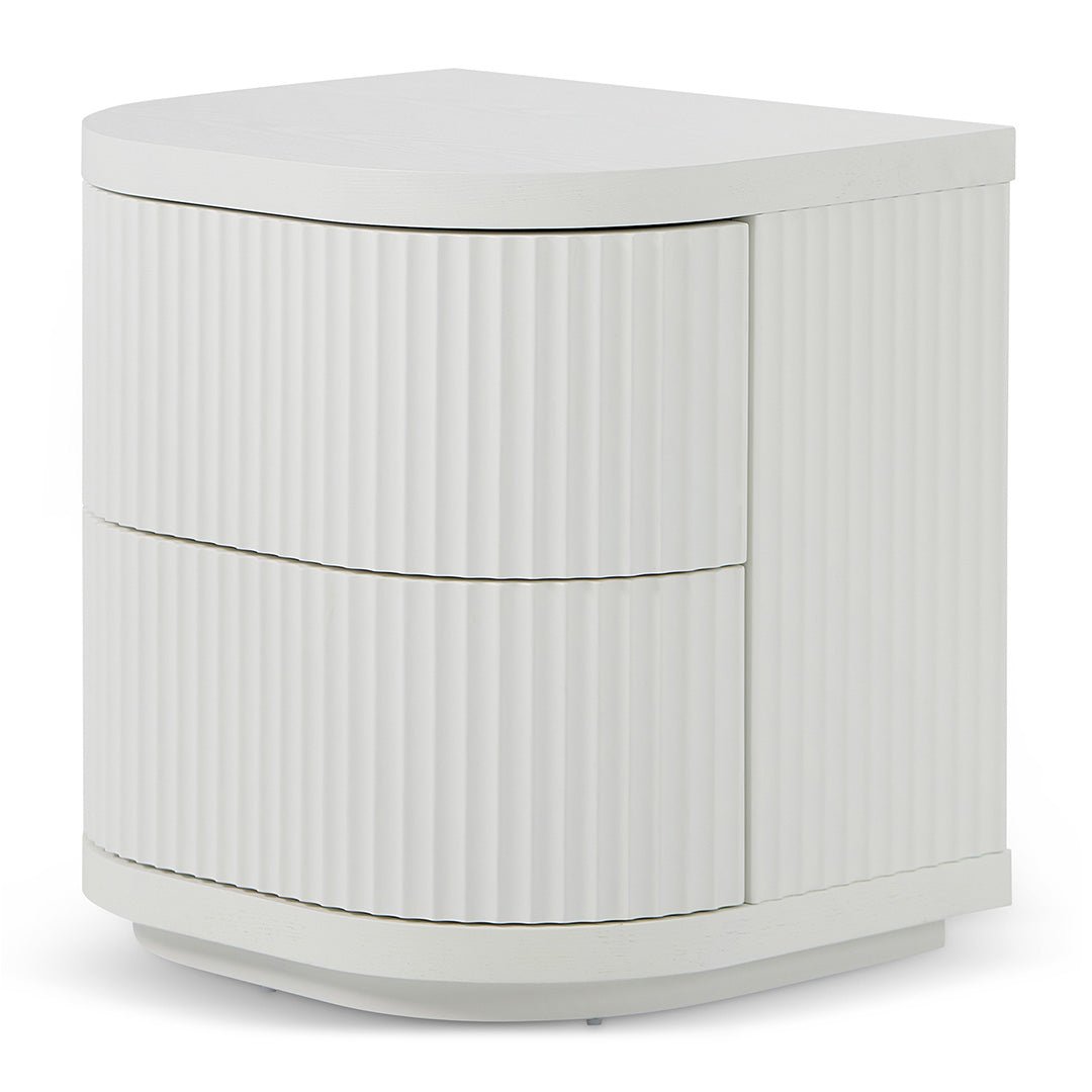 Orion Bedside Table - Full White - Bedside Tables