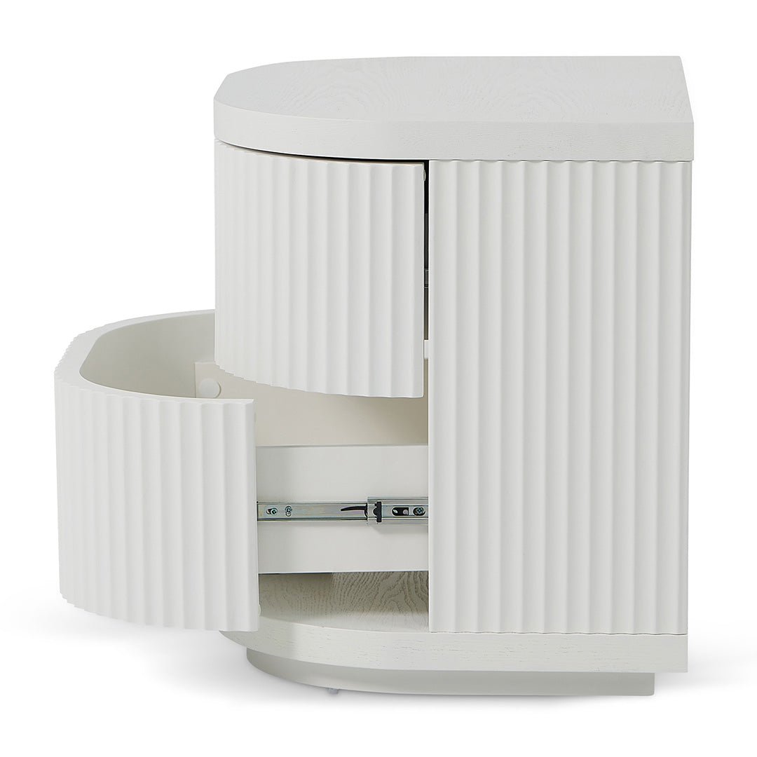 Orion Bedside Table - Full White - Bedside Tables