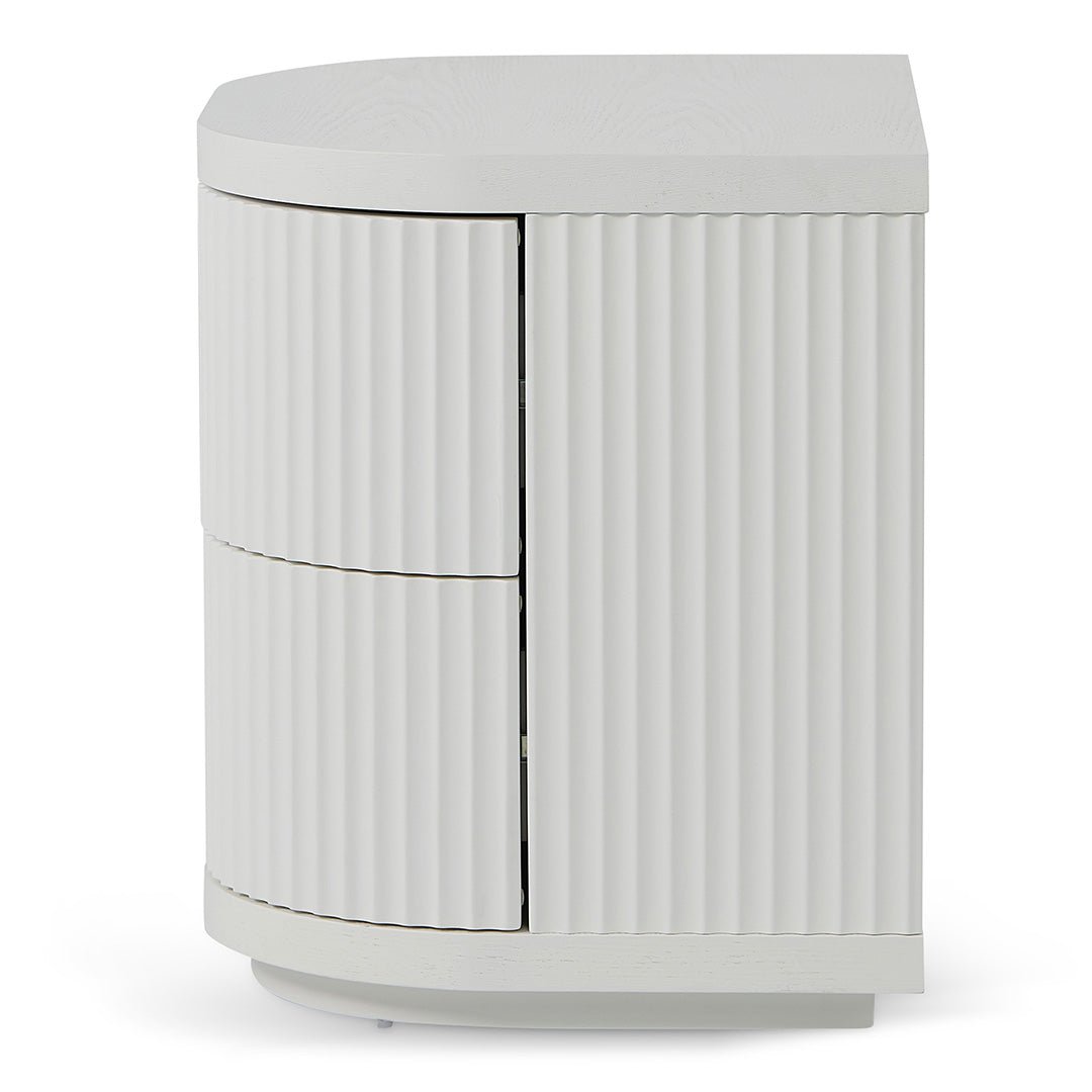 Orion Bedside Table - Full White - Bedside Tables