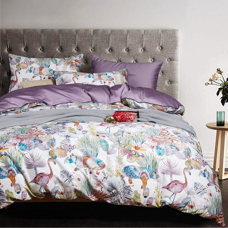 Paradise Duvet Cover Set (Egyptian Cotton, 500 TC) - Duvet Covers