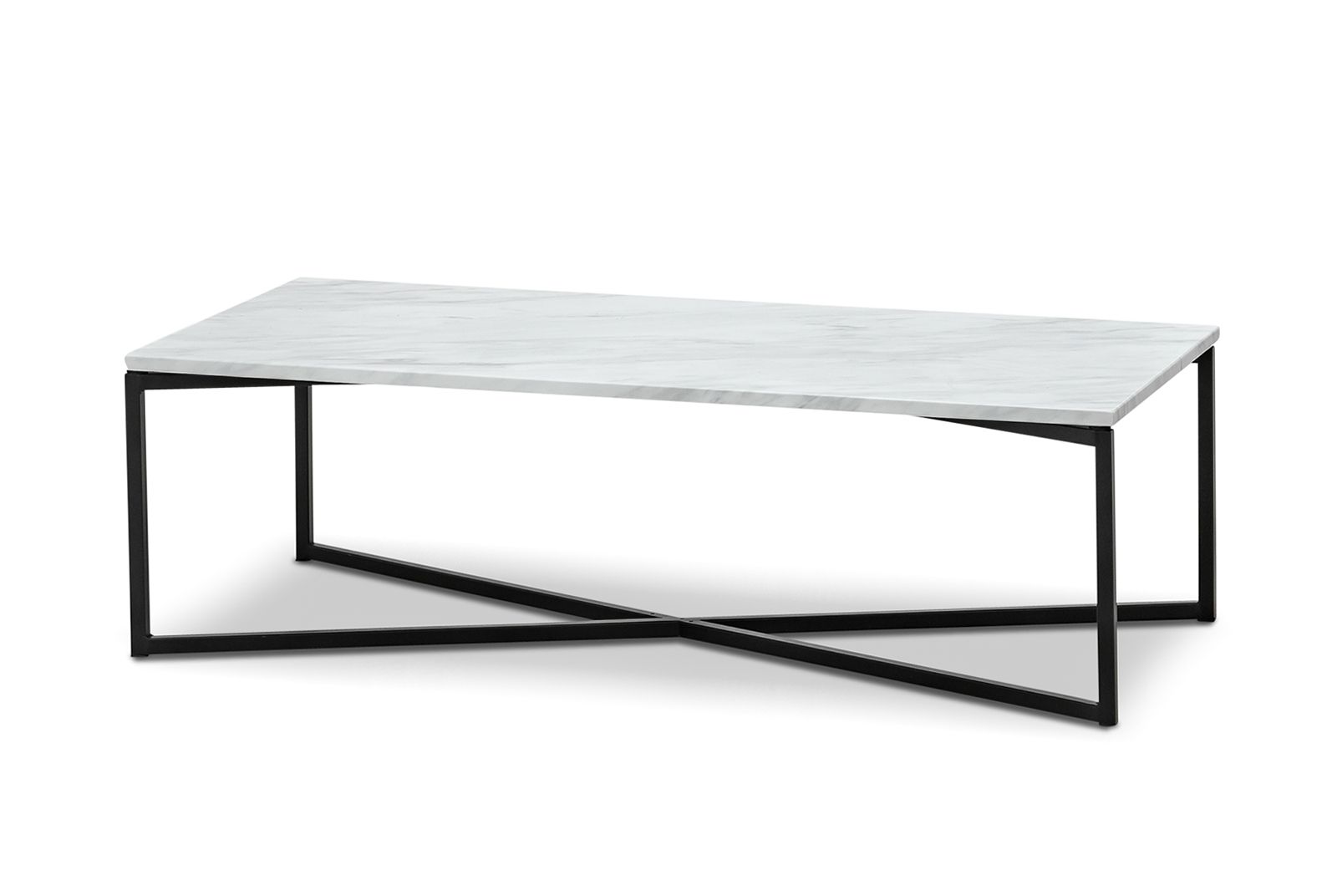 Parker Rectangle White Marble Coffee Table - Coffee Table