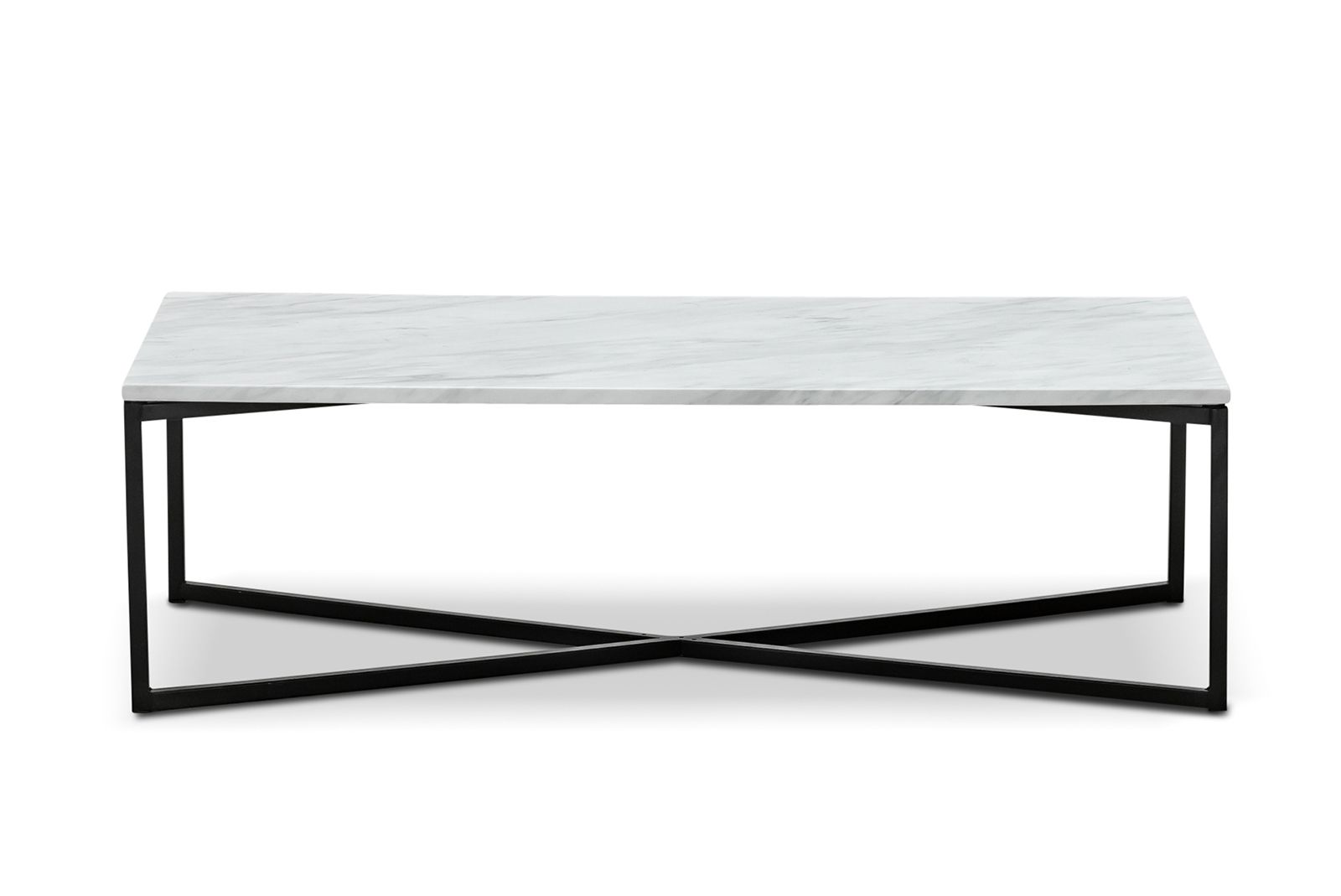 Parker Rectangle White Marble Coffee Table - Coffee Table
