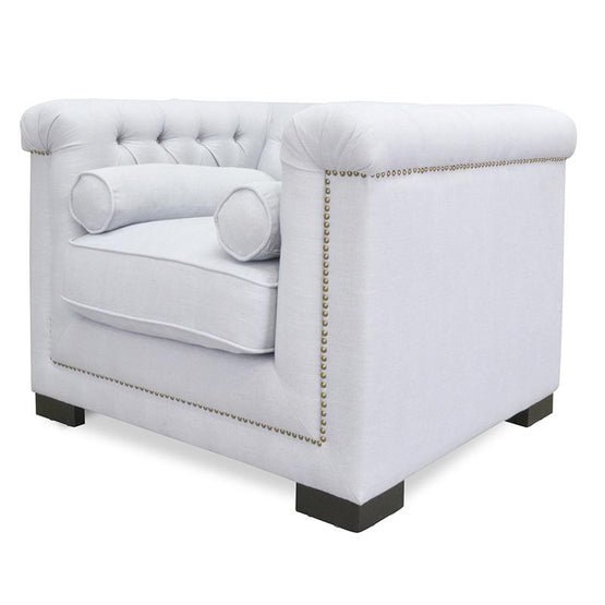 Penelope Chesterfield Lounge Chair - Grey - Armchairs