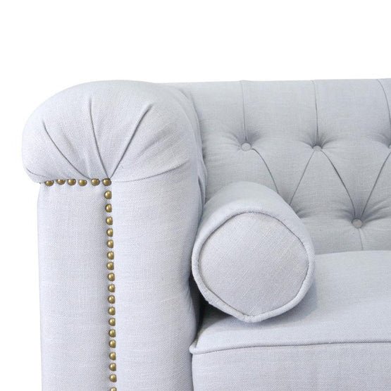 Penelope Chesterfield Lounge Chair - Grey - Armchairs