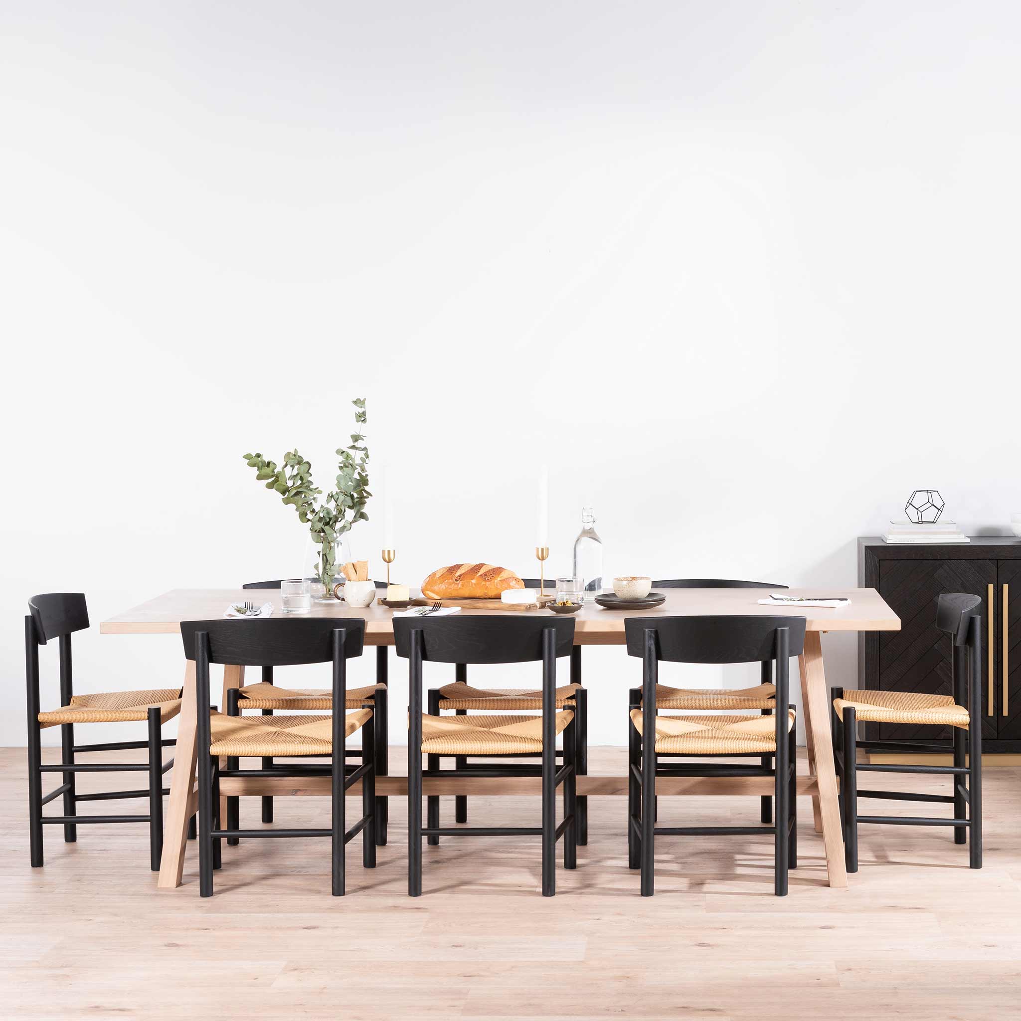 Quail 2.2m Wooden Dining Table - Washed Natural - Dining Tables