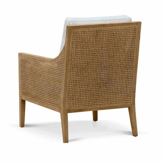 Raya Rattan Arm Chair - Ivory White Boucle - Armchairs