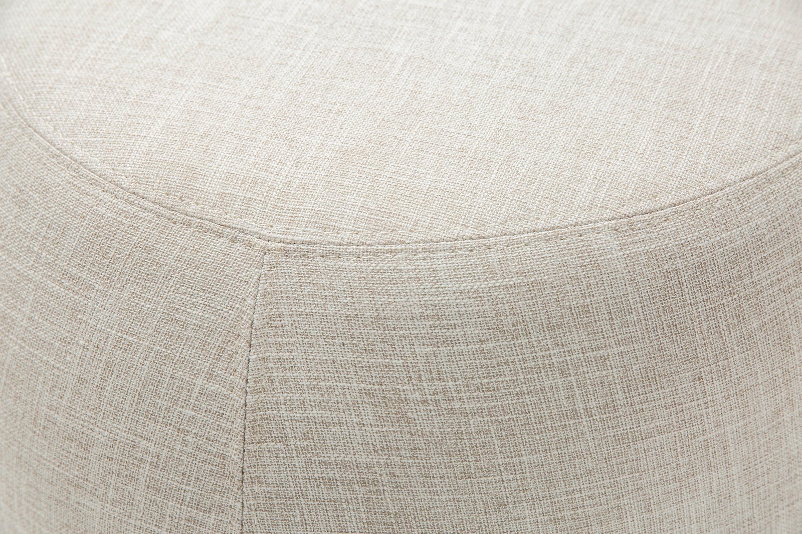 Riley Fabric Cushion Ottoman - Beige - Ottomans