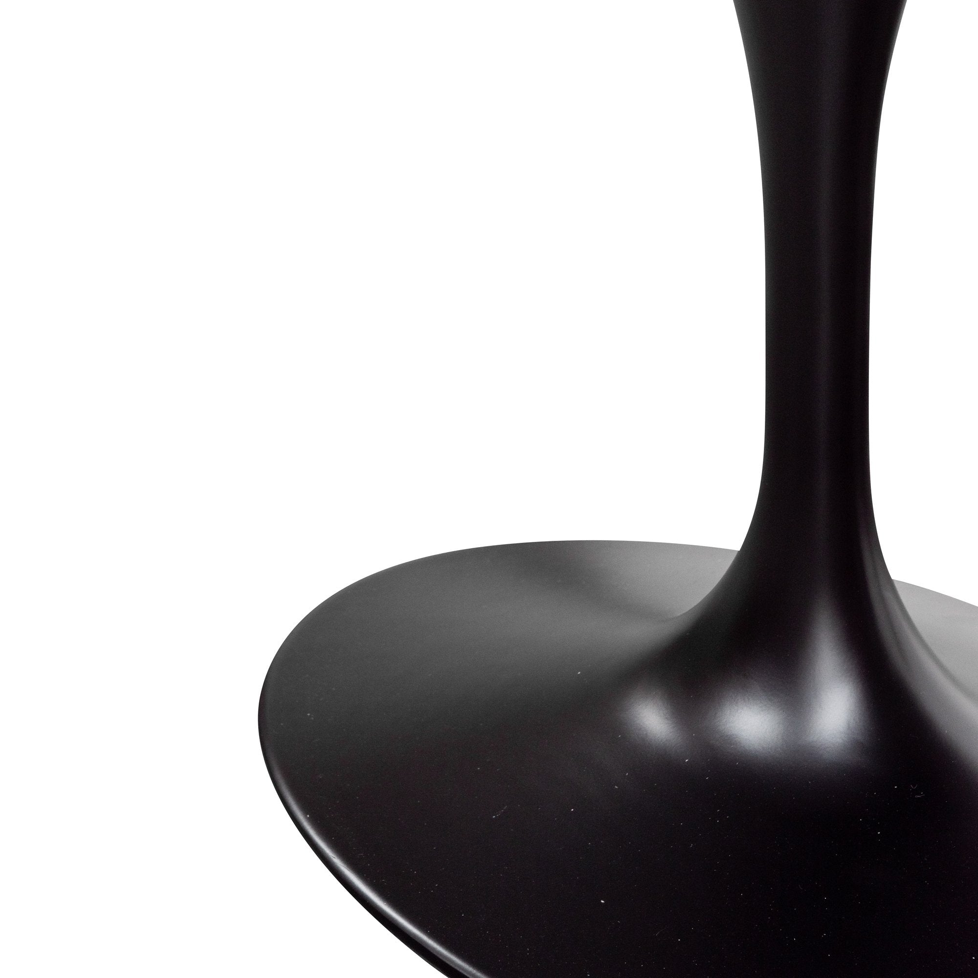 Rose 2m White Marble Oval Dining Table Black Base