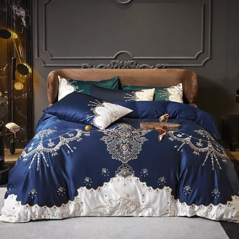 Royal Blue Luxury Duvet Cover Set (1000 TC) - Duvet Covers