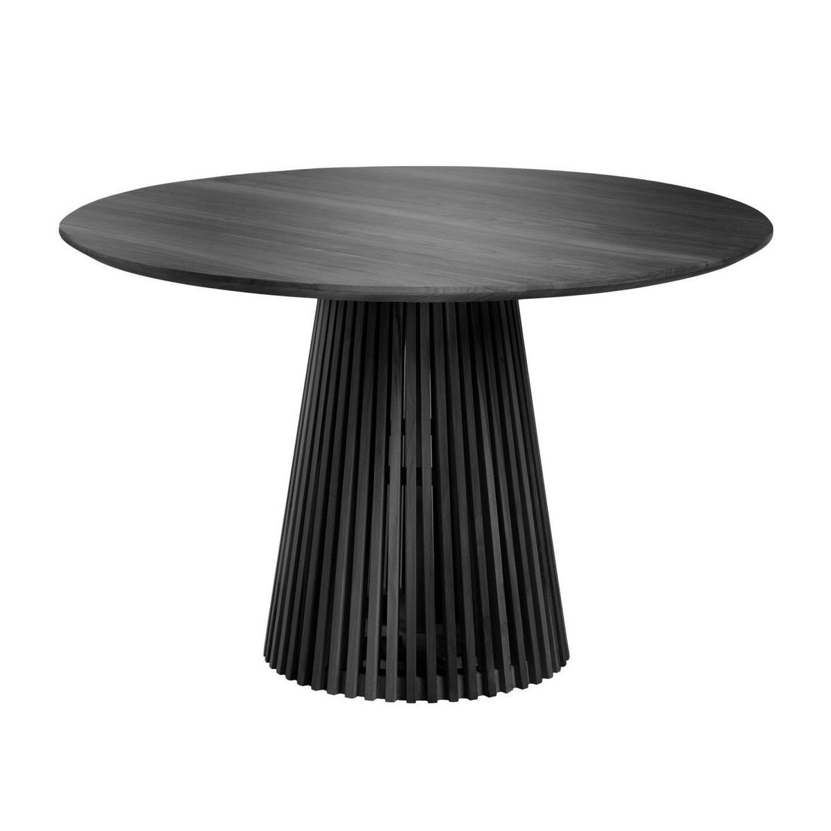 Rume Solid Timber Round Dining Table - Black - Dining Tables