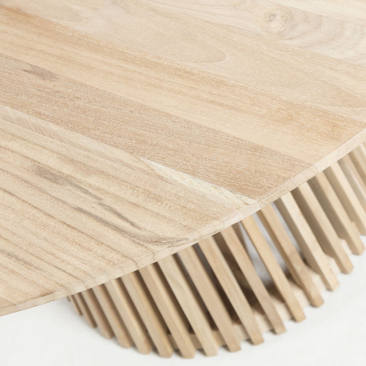 Rume Solid Timber Round Dining Table - Natural - Dining Tables
