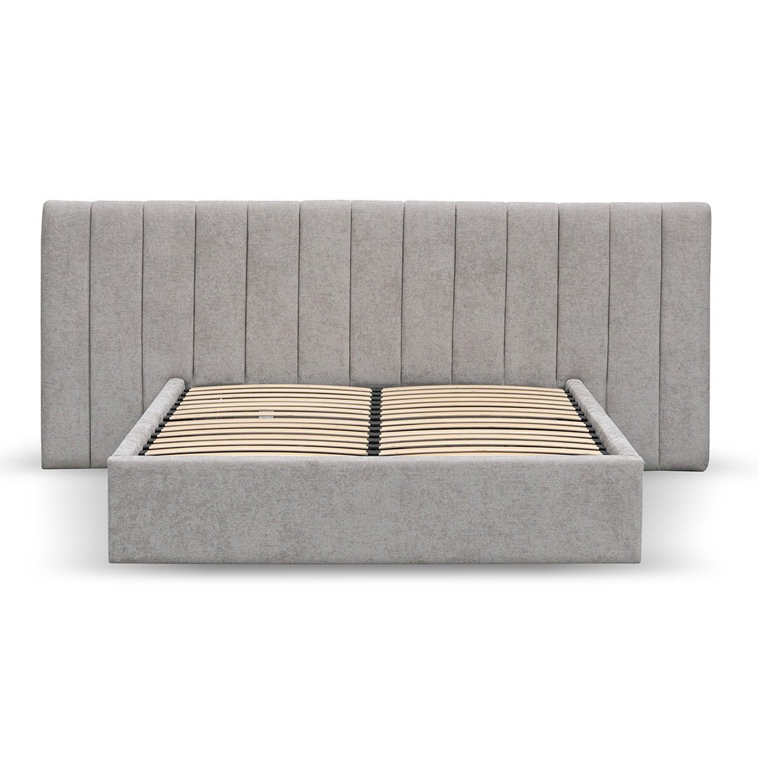 Ryan Wide Base King Sized Bed Frame - Oyster Beige - Beds