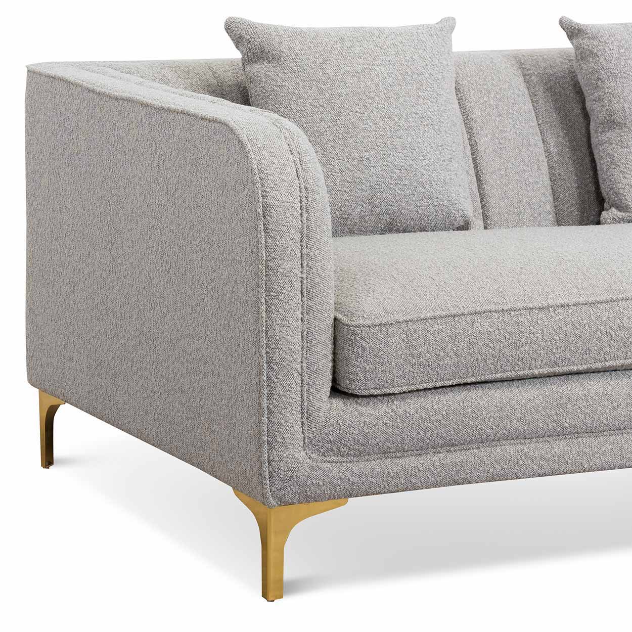 Samuel 3S Sofa - Ash Grey Boucle - Sofas