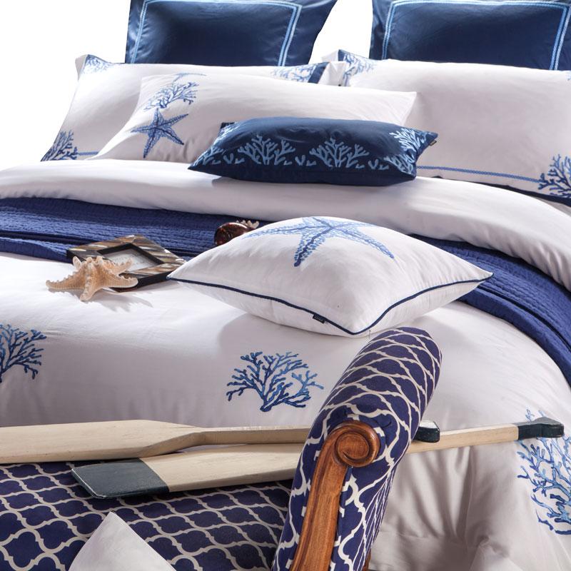 Sea Wildlife Duvet Cover Set (Egyptian Cotton, 600 TC) - Duvet Covers
