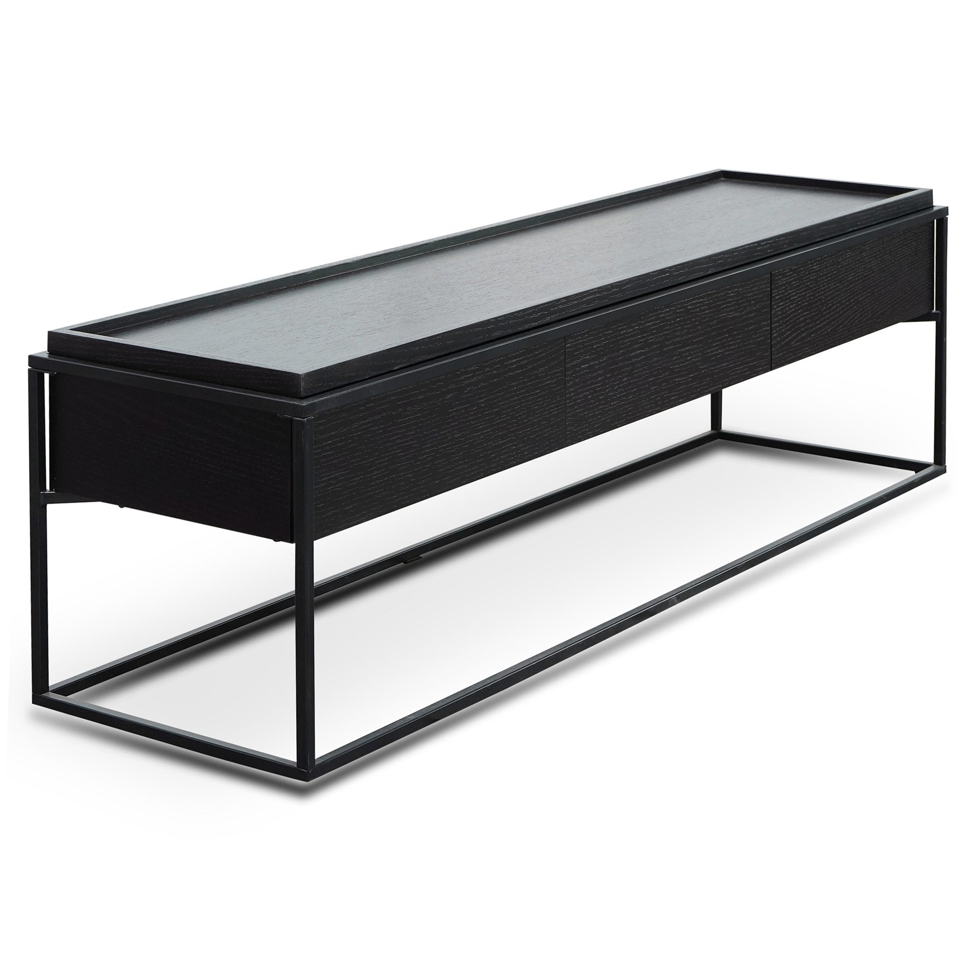 Selena Wooden TV Entertainment Unit - Full Black - TV Units