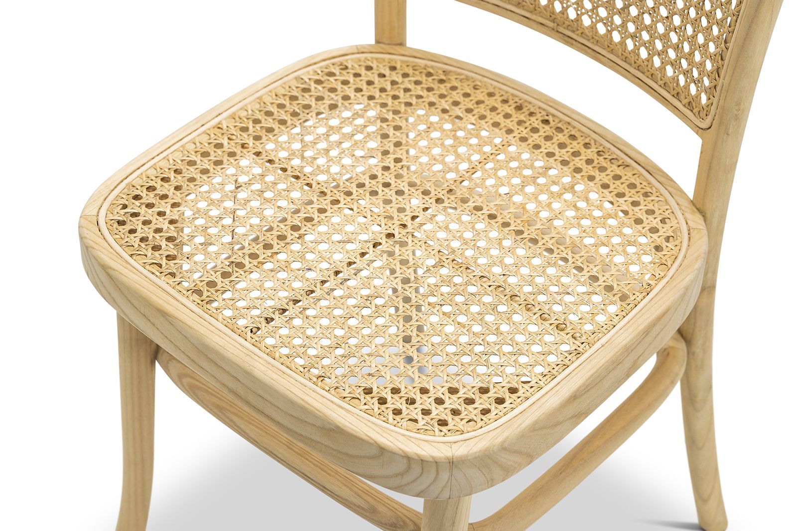 Set of 2 Amara Teak Wood Cane Dining Chair - Natural - Dining Chairs