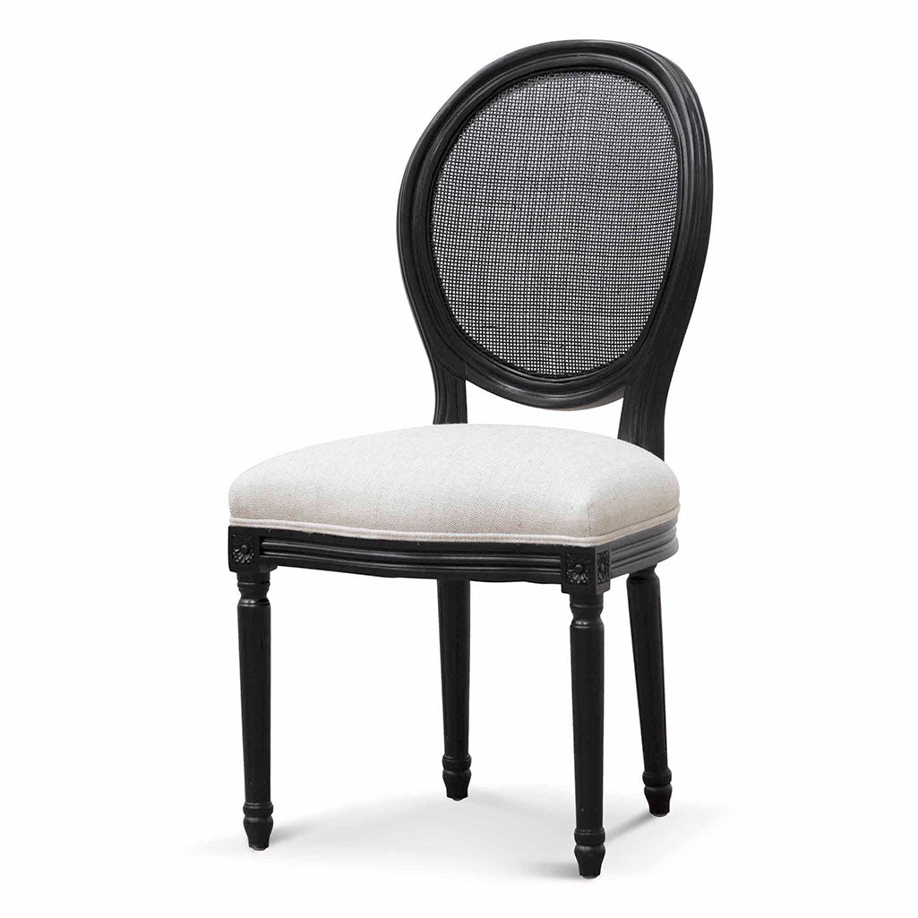 Set of 2 Cavo Fabric Dining Chair - Sand White - Dining Chairs