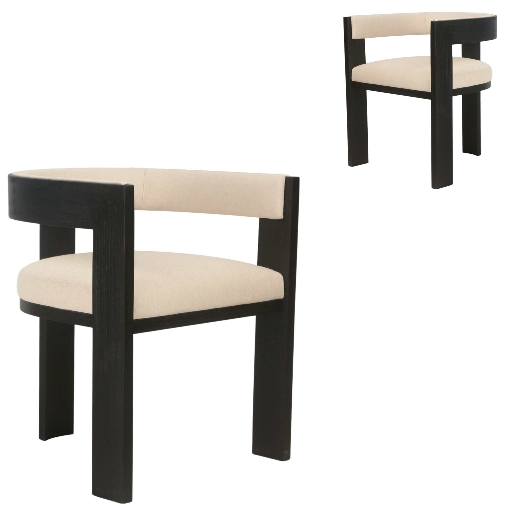 Set of 2 Elise Elm Dining Chair - Black - Dining Chairs