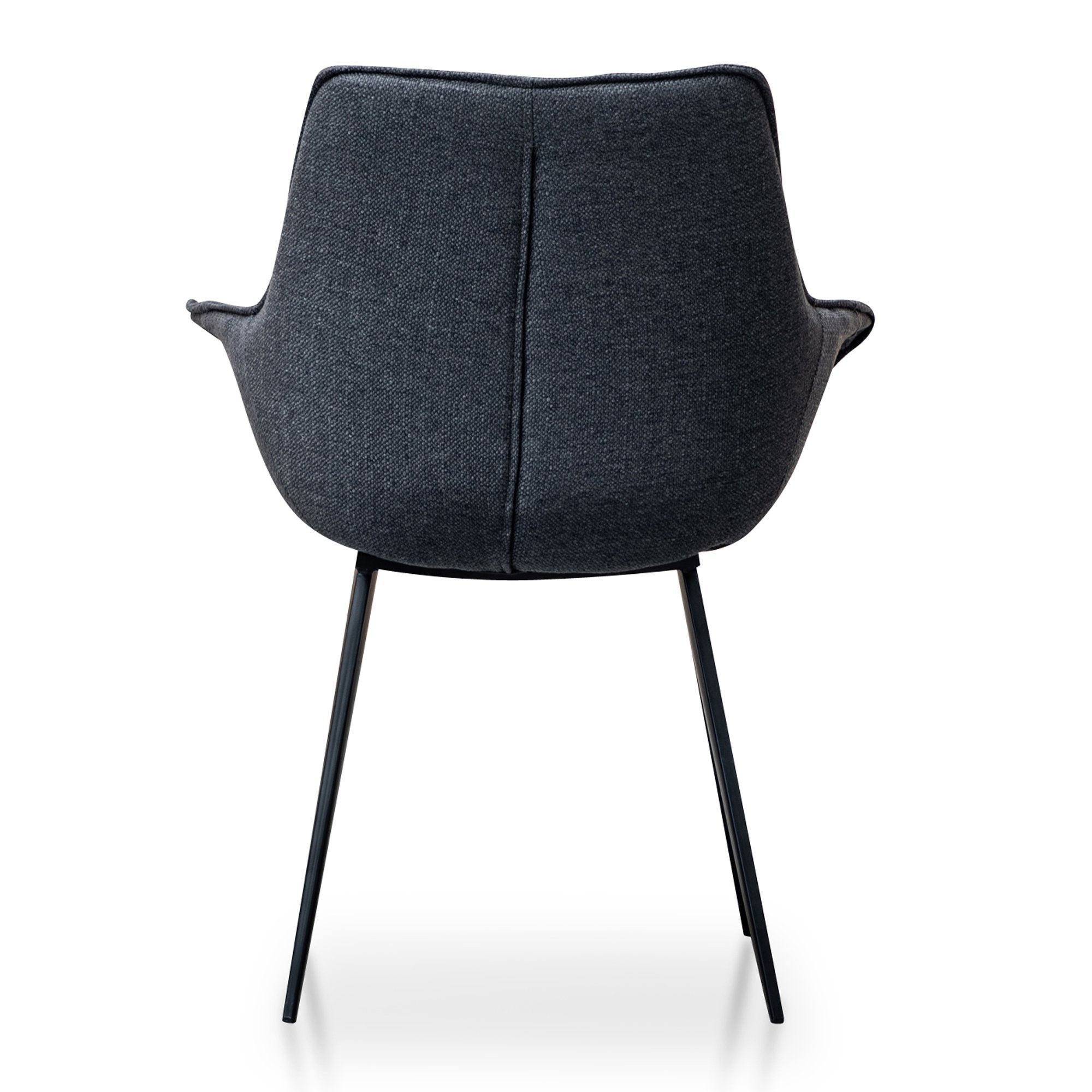 Set of 2 James Fabric Dining Chair - Charcoal Grey - Dining Chairs