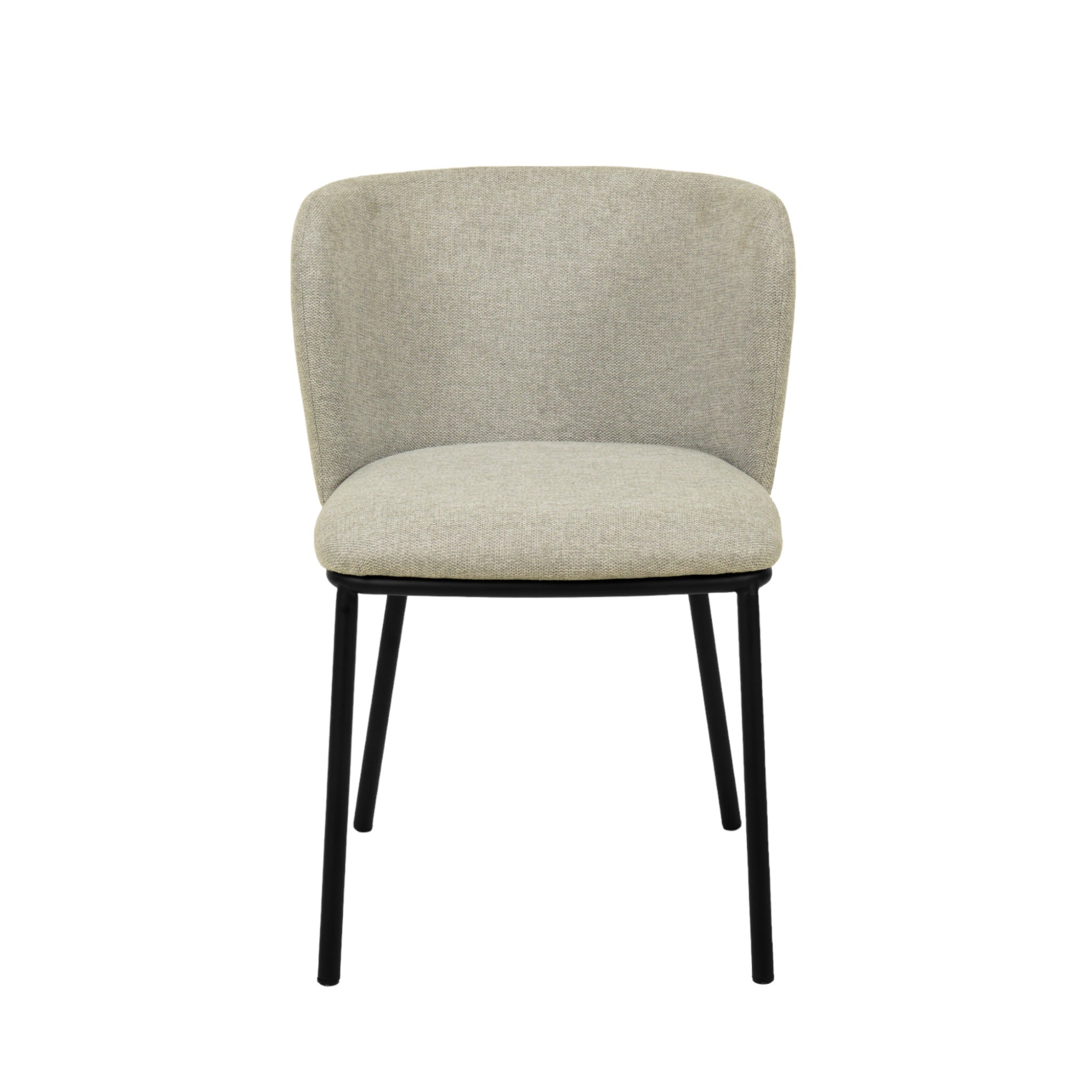 Set of 2 James Fabric Dining Chair - Coastal Light Grey - Dining Chairs