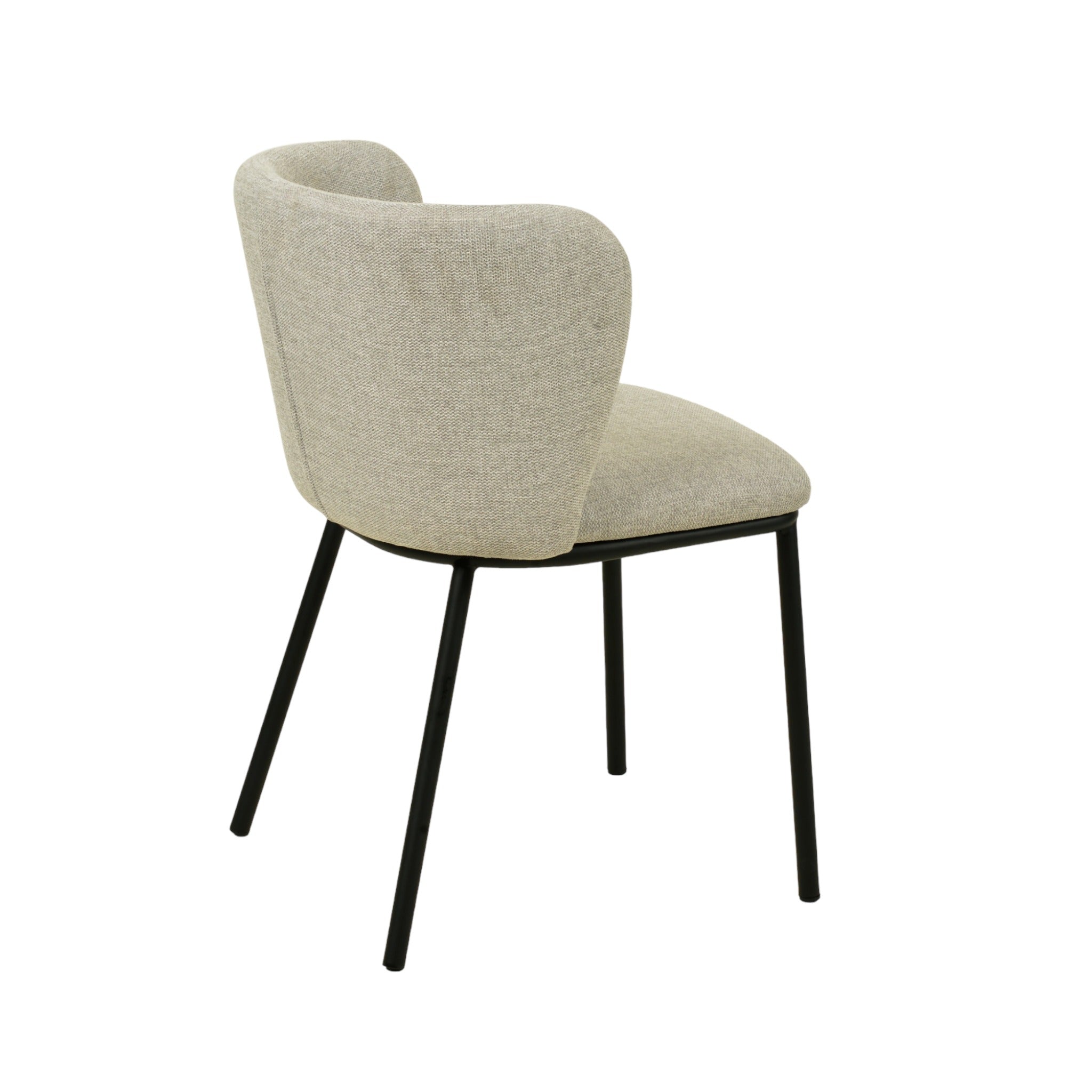 Set of 2 James Fabric Dining Chair - Coastal Light Grey - Dining Chairs