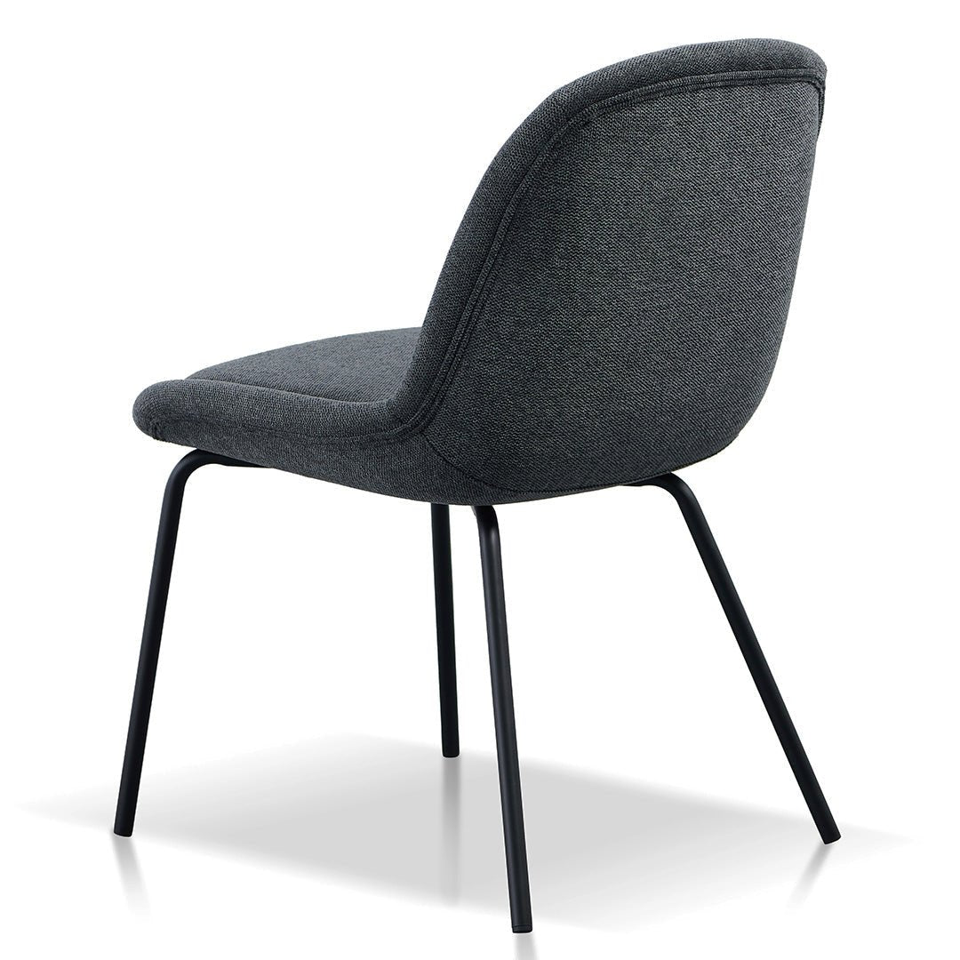 Set of 2 Jason Fabric Dining Chair - Charcoal Grey - Dining Chairs