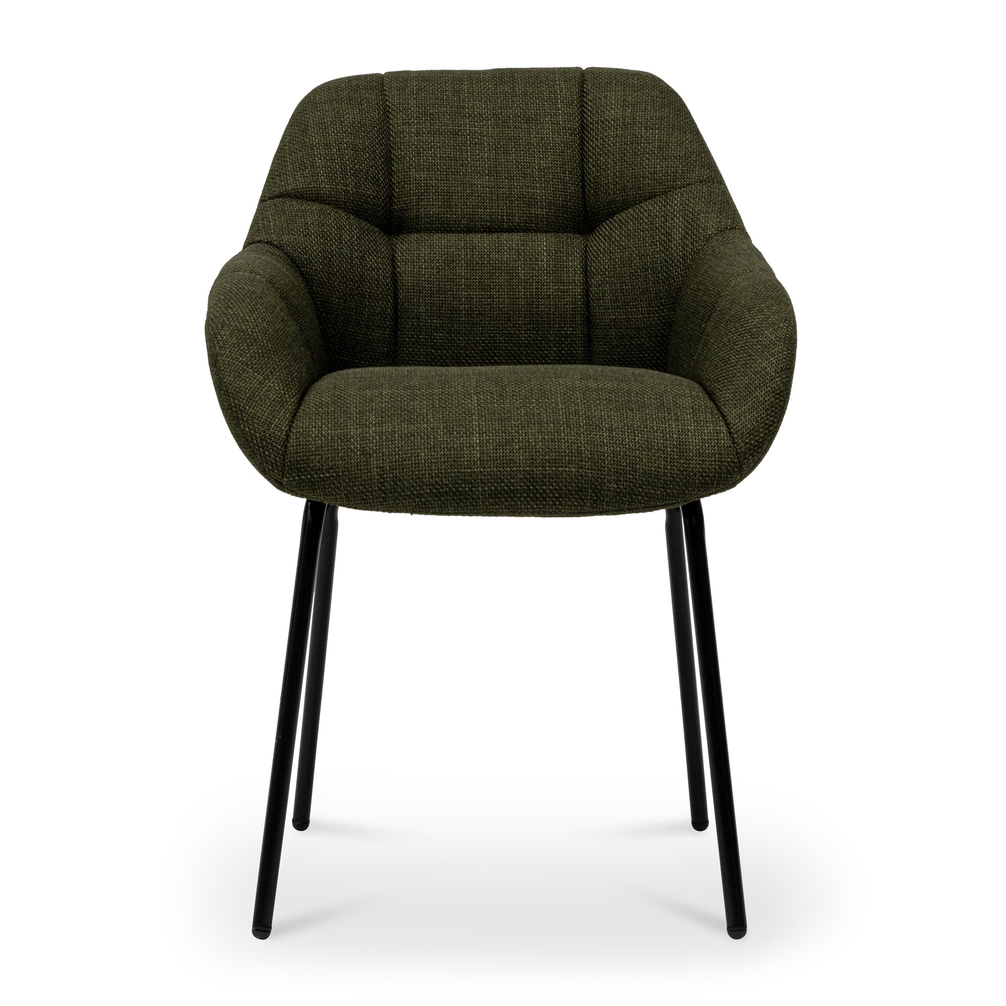 Set of 2 Markie Fabric Dining Chair - Pine Green - Dining Chairs