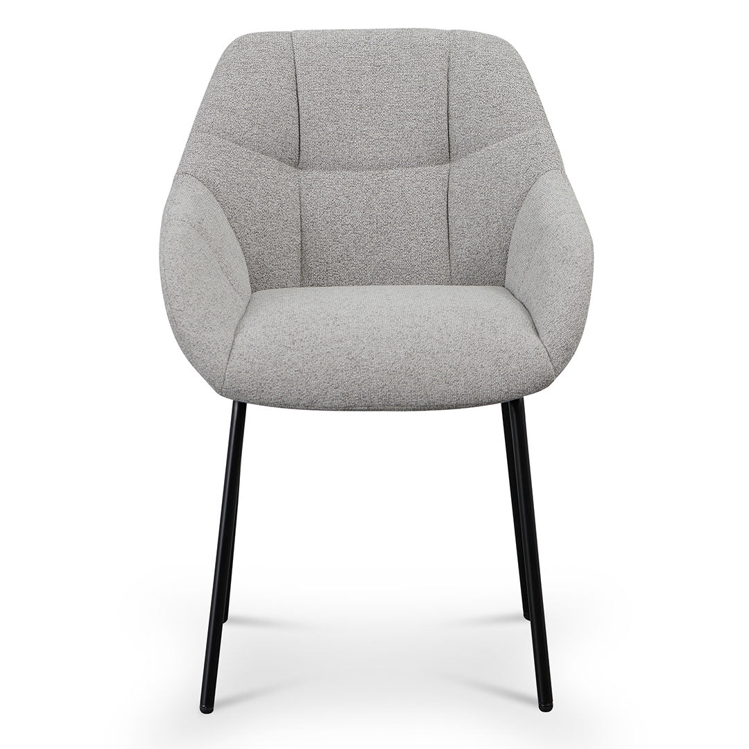 Set of 2 Markie Fabric Dining Chair - Spec Grey - Dining Chairs