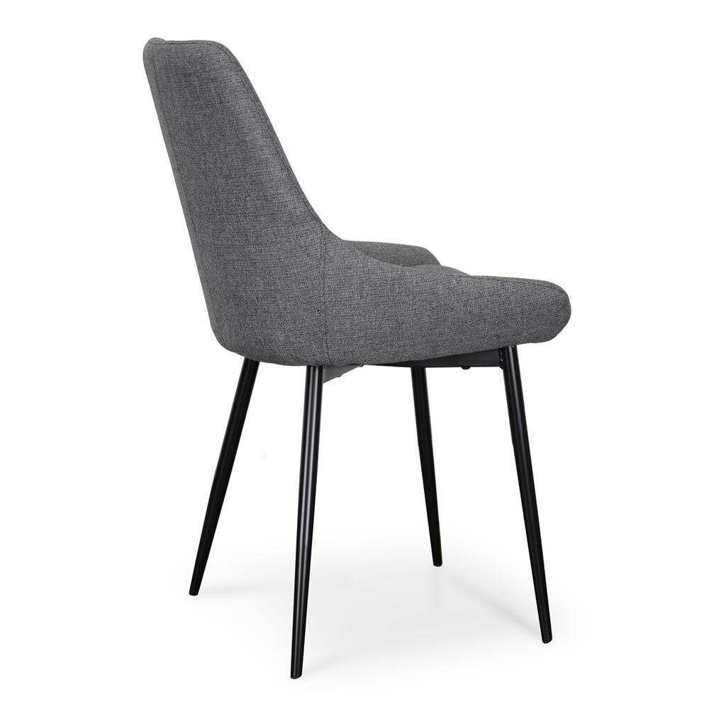 Set of 2 Millie Fabric Dining Chair - Dark Grey - Dining Chairs