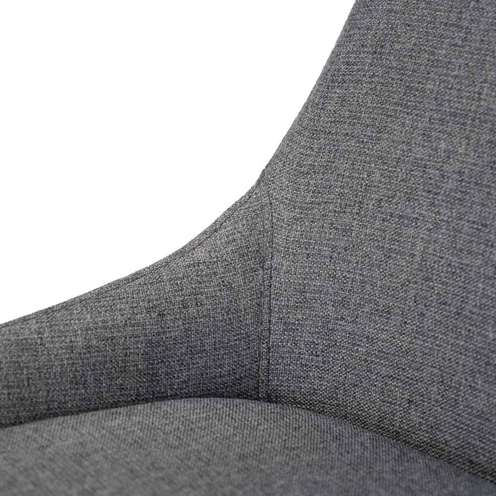 Set of 2 Millie Fabric Dining Chair - Dark Grey - Dining Chairs